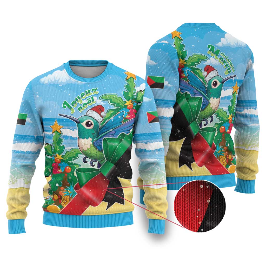 Martinique Christmas Ugly Christmas Sweater Santa Hummingbird - Wonder Print Shop