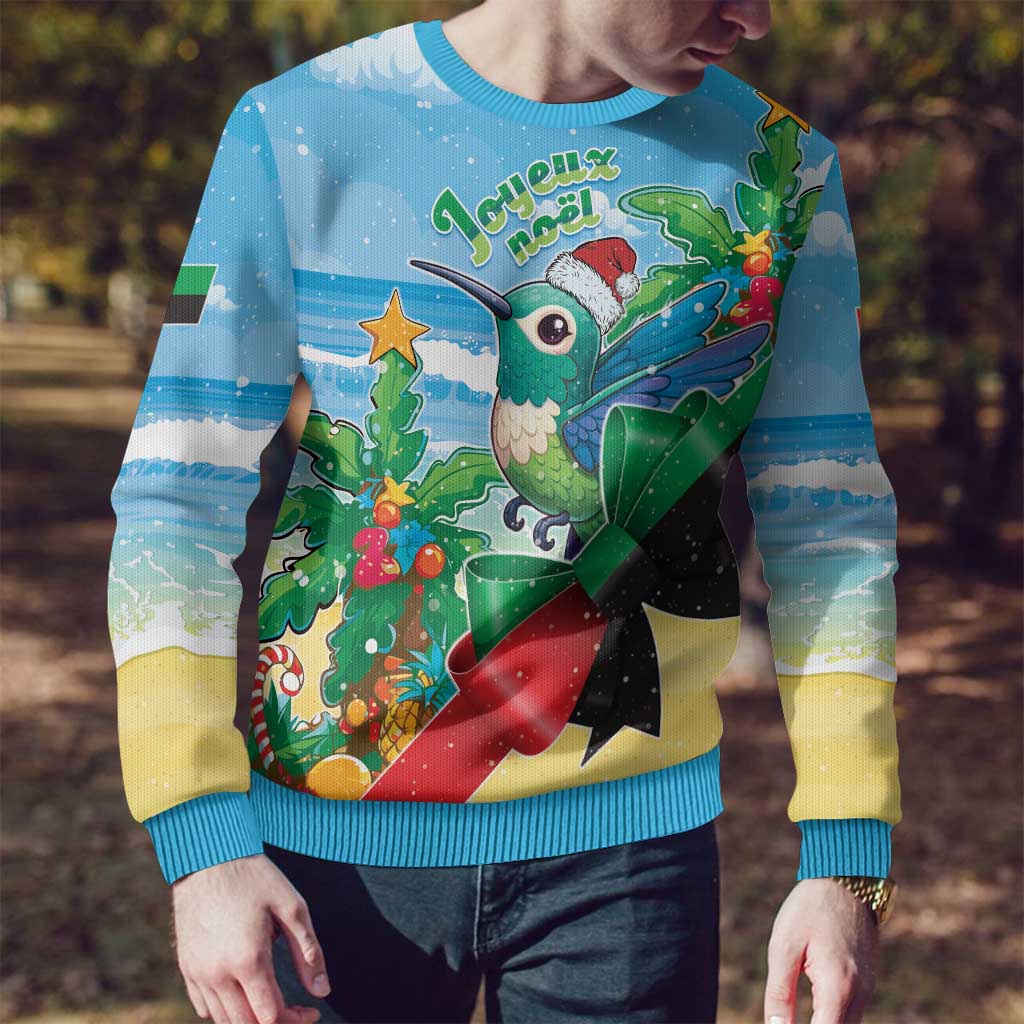 Martinique Christmas Ugly Christmas Sweater Santa Hummingbird - Wonder Print Shop