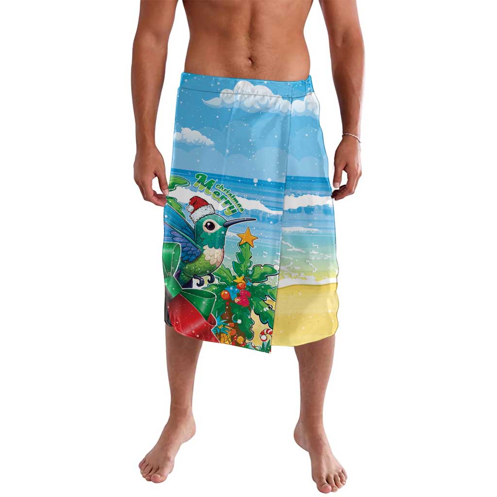 Martinique Christmas Lavalava Santa Hummingbird - Wonder Print Shop