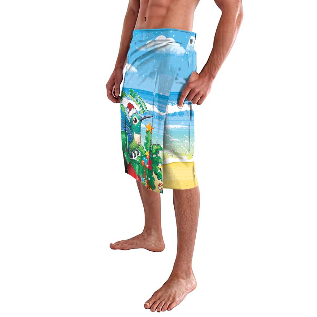 Martinique Christmas Lavalava Santa Hummingbird - Wonder Print Shop