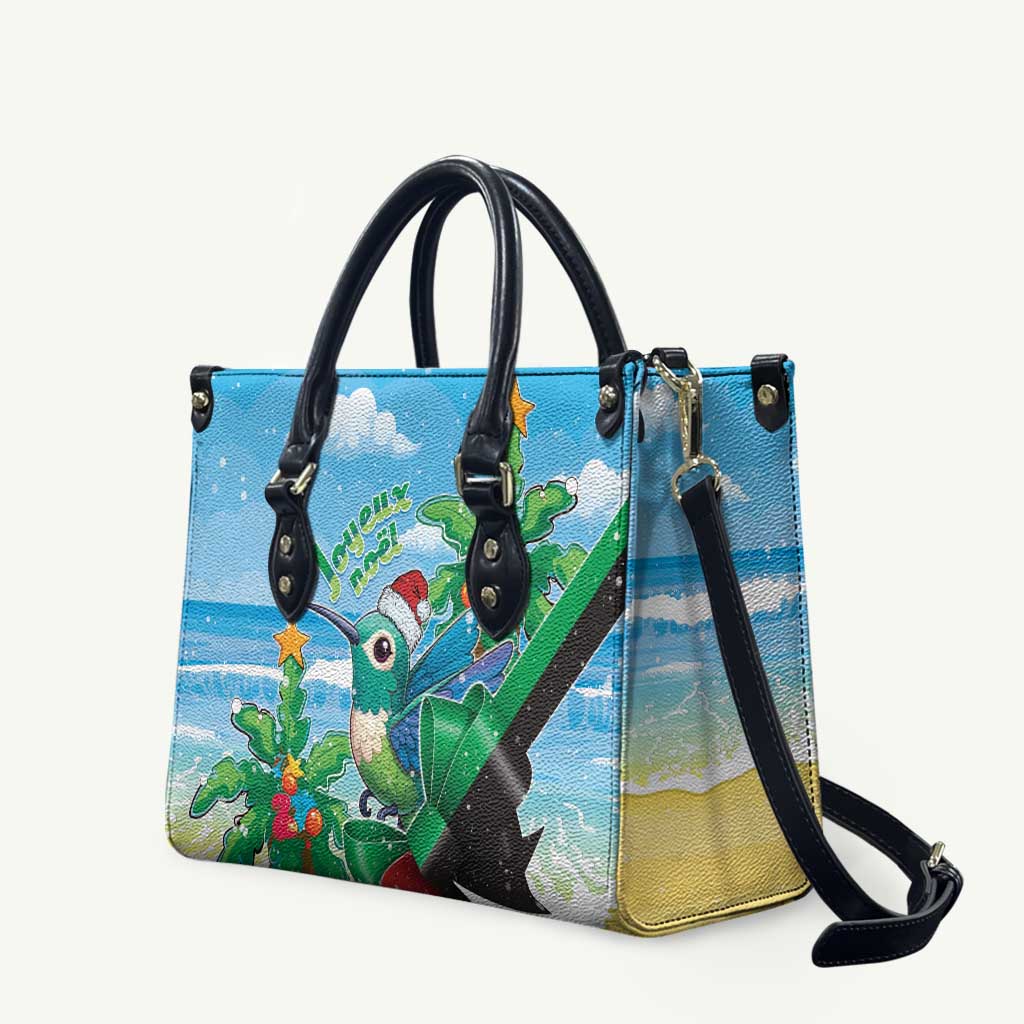 Martinique Christmas Leather Bag Santa Hummingbird - Wonder Print Shop
