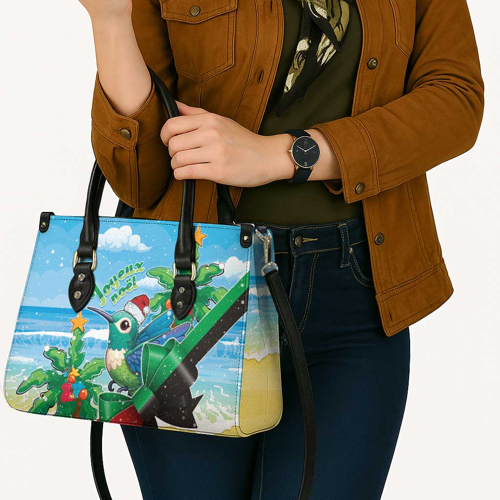 Martinique Christmas Leather Bag Santa Hummingbird - Wonder Print Shop