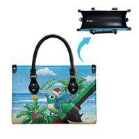 Martinique Christmas Leather Bag Santa Hummingbird - Wonder Print Shop