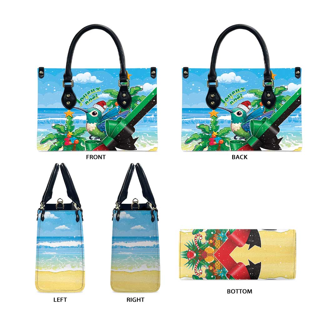 Martinique Christmas Leather Bag Santa Hummingbird - Wonder Print Shop