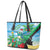 Martinique Christmas Leather Tote Bag Santa Hummingbird - Wonder Print Shop