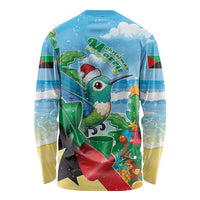 Martinique Christmas Long Sleeve Shirt Santa Hummingbird - Wonder Print Shop