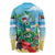 Martinique Christmas Long Sleeve Shirt Santa Hummingbird - Wonder Print Shop