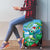 Martinique Christmas Luggage Cover Santa Hummingbird - Wonder Print Shop