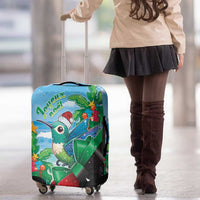 Martinique Christmas Luggage Cover Santa Hummingbird - Wonder Print Shop