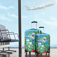 Martinique Christmas Luggage Cover Santa Hummingbird - Wonder Print Shop