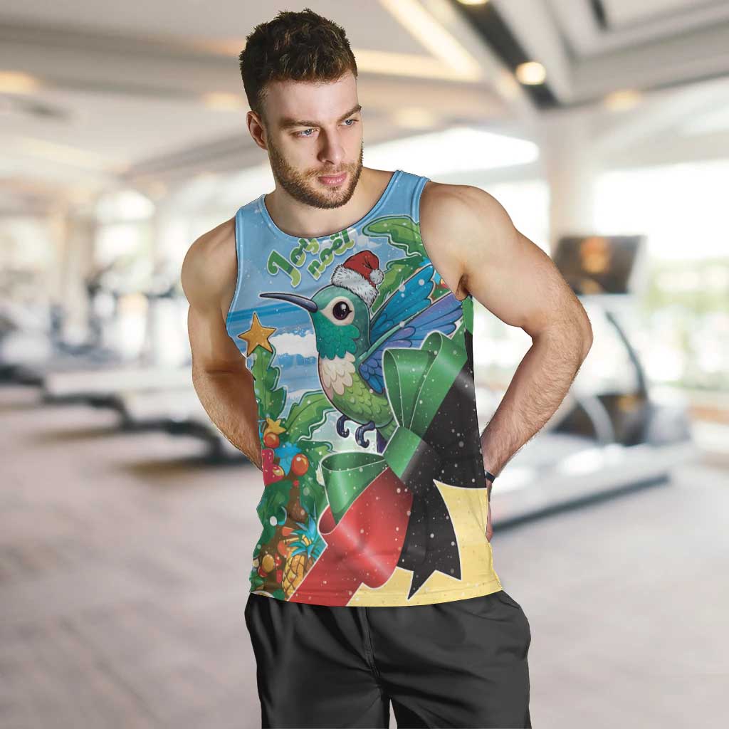 Martinique Christmas Men Tank Top Santa Hummingbird - Wonder Print Shop