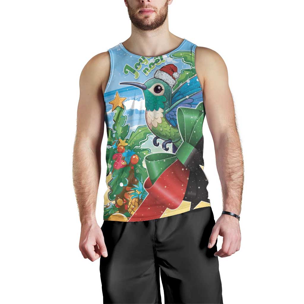 Martinique Christmas Men Tank Top Santa Hummingbird - Wonder Print Shop