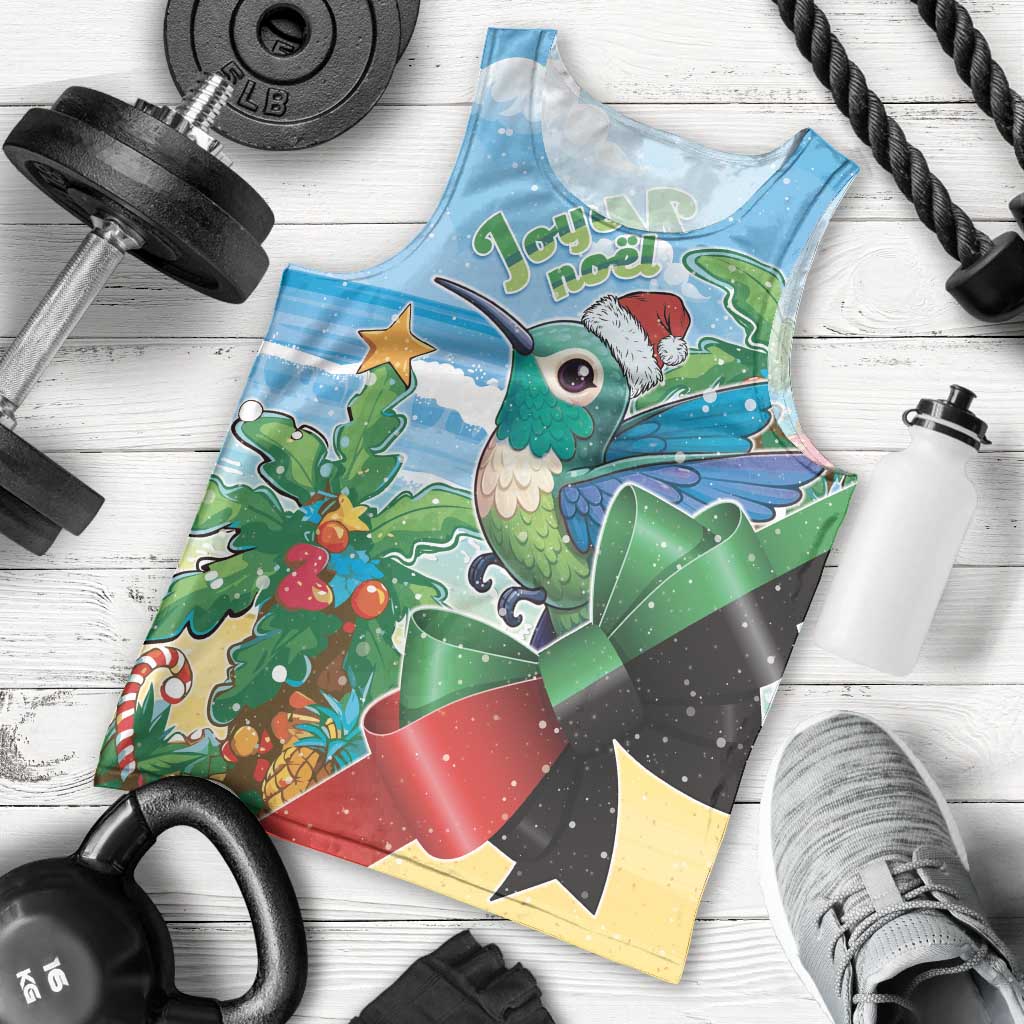 Martinique Christmas Men Tank Top Santa Hummingbird - Wonder Print Shop