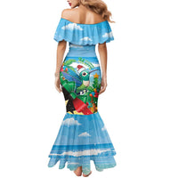 Martinique Christmas Mermaid Dress Santa Hummingbird - Wonder Print Shop