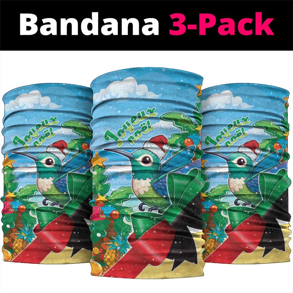 Martinique Christmas Neck Gaiter Santa Hummingbird - Wonder Print Shop