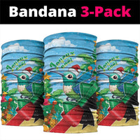 Martinique Christmas Neck Gaiter Santa Hummingbird - Wonder Print Shop