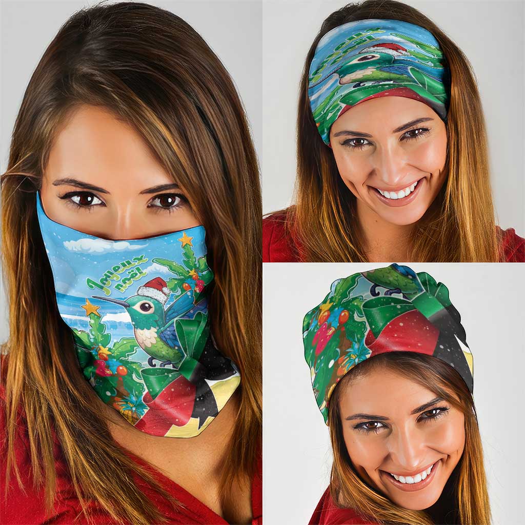 Martinique Christmas Neck Gaiter Santa Hummingbird - Wonder Print Shop