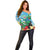 Martinique Christmas Off Shoulder Sweater Santa Hummingbird - Wonder Print Shop