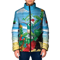 Martinique Christmas Padded Jacket Santa Hummingbird - Wonder Print Shop