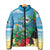 Martinique Christmas Padded Jacket Santa Hummingbird - Wonder Print Shop