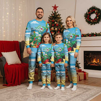 Martinique Christmas Pajama Set Santa Hummingbird - Wonder Print Shop