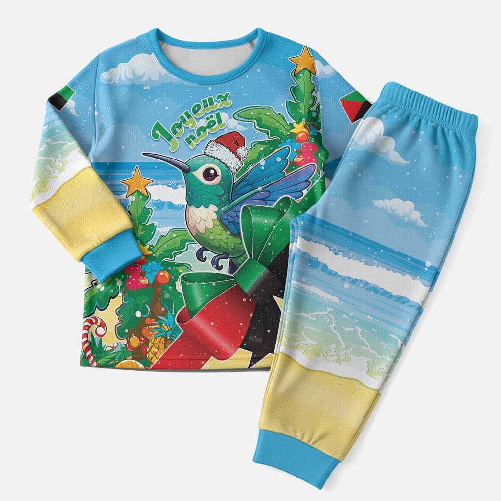 Martinique Christmas Pajama Set Santa Hummingbird - Wonder Print Shop