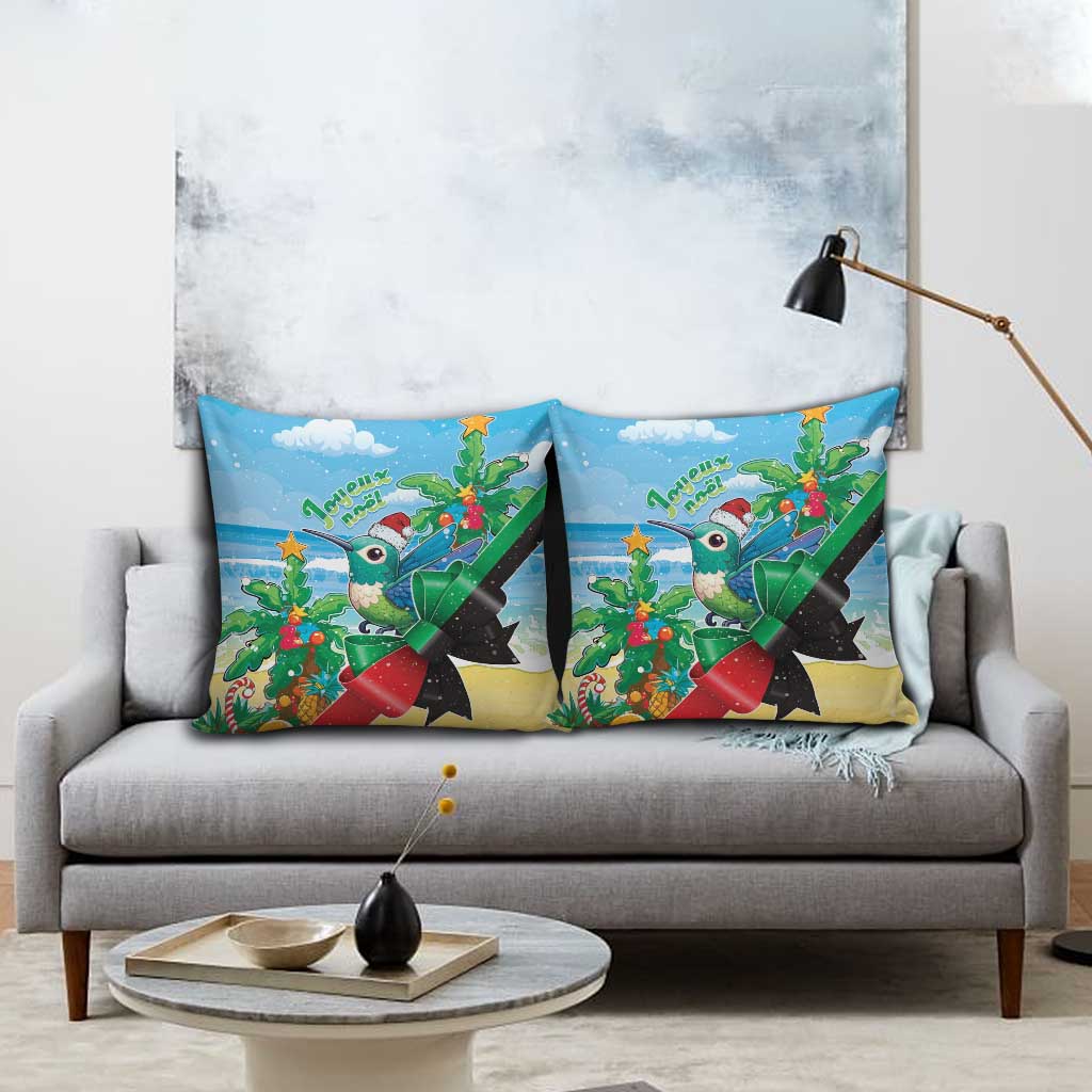 Martinique Christmas Pillow Cover Santa Hummingbird - Wonder Print Shop