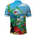 Martinique Christmas Polo Shirt Santa Hummingbird - Wonder Print Shop