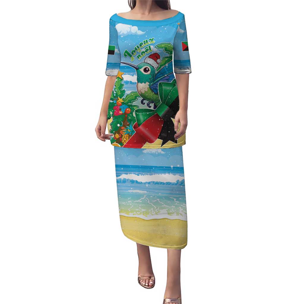 Martinique Christmas Puletasi Santa Hummingbird - Wonder Print Shop