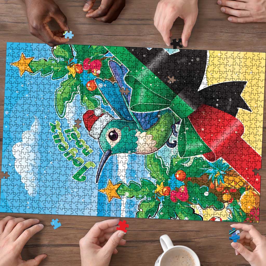 Martinique Christmas Puzzle Santa Hummingbird - Wonder Print Shop