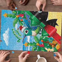 Martinique Christmas Puzzle Santa Hummingbird - Wonder Print Shop
