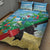 Martinique Christmas Quilt Bed Set Santa Hummingbird - Wonder Print Shop