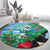 Martinique Christmas Round Carpet Santa Hummingbird - Wonder Print Shop