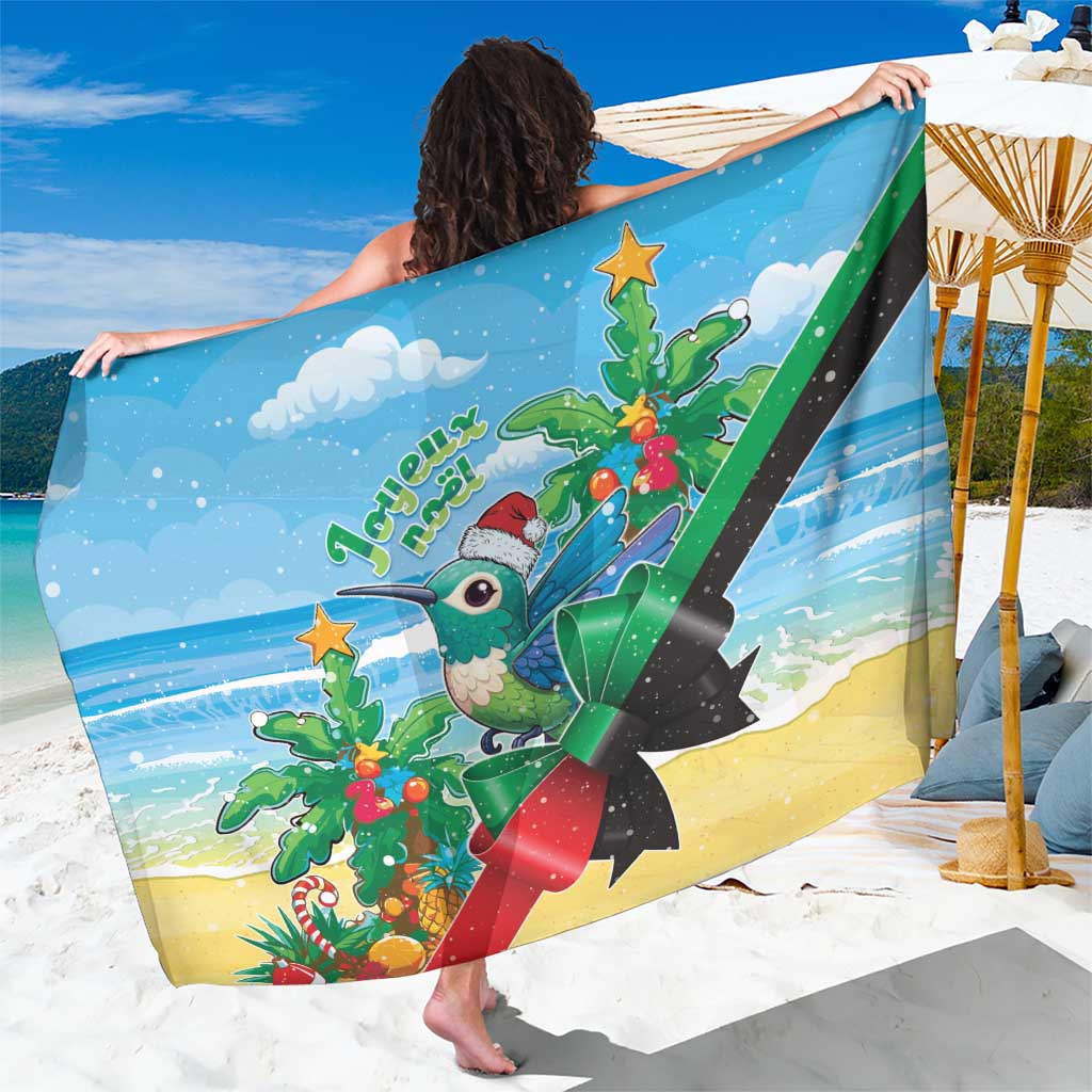 Martinique Christmas Sarong Santa Hummingbird - Wonder Print Shop
