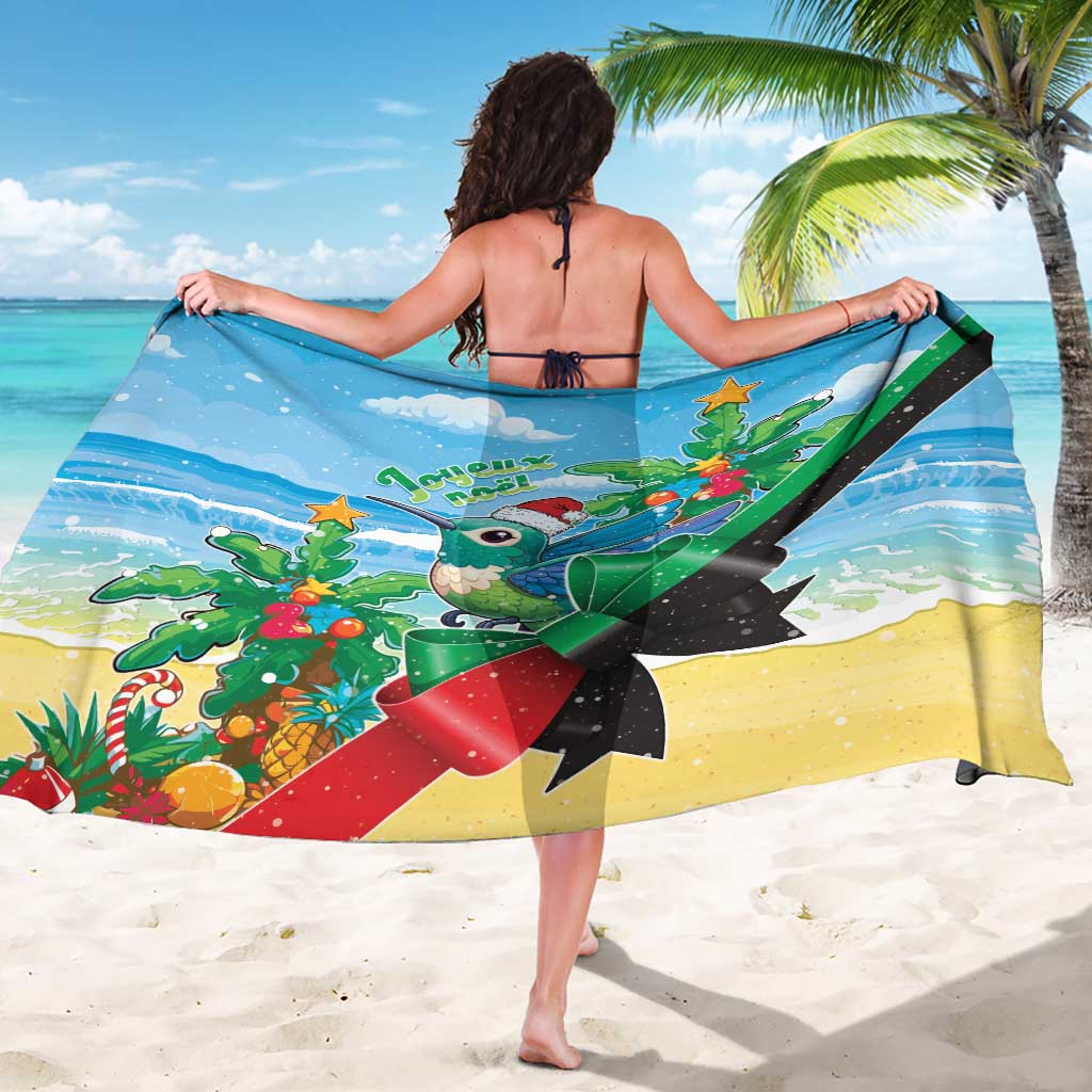 Martinique Christmas Sarong Santa Hummingbird - Wonder Print Shop