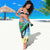 Martinique Christmas Sarong Santa Hummingbird - Wonder Print Shop