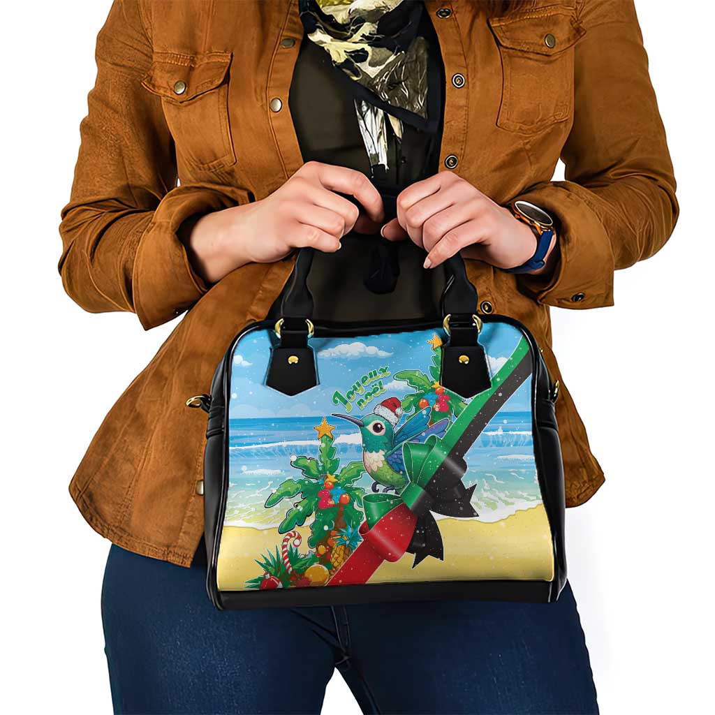 Martinique Christmas Shoulder Handbag Santa Hummingbird - Wonder Print Shop
