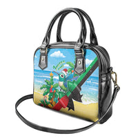 Martinique Christmas Shoulder Handbag Santa Hummingbird - Wonder Print Shop