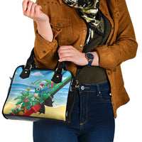 Martinique Christmas Shoulder Handbag Santa Hummingbird - Wonder Print Shop