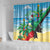 Martinique Christmas Shower Curtain Santa Hummingbird - Wonder Print Shop