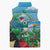 Martinique Christmas Sleeveless Puffer Jacket Santa Hummingbird - Wonder Print Shop