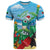 Martinique Christmas T Shirt Santa Hummingbird - Wonder Print Shop