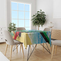 Martinique Christmas Tablecloth Santa Hummingbird - Wonder Print Shop