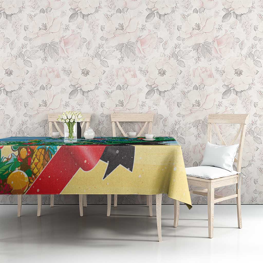Martinique Christmas Tablecloth Santa Hummingbird - Wonder Print Shop