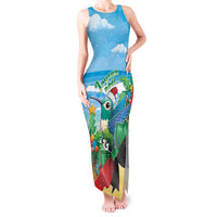 Martinique Christmas Tank Maxi Dress Santa Hummingbird - Wonder Print Shop