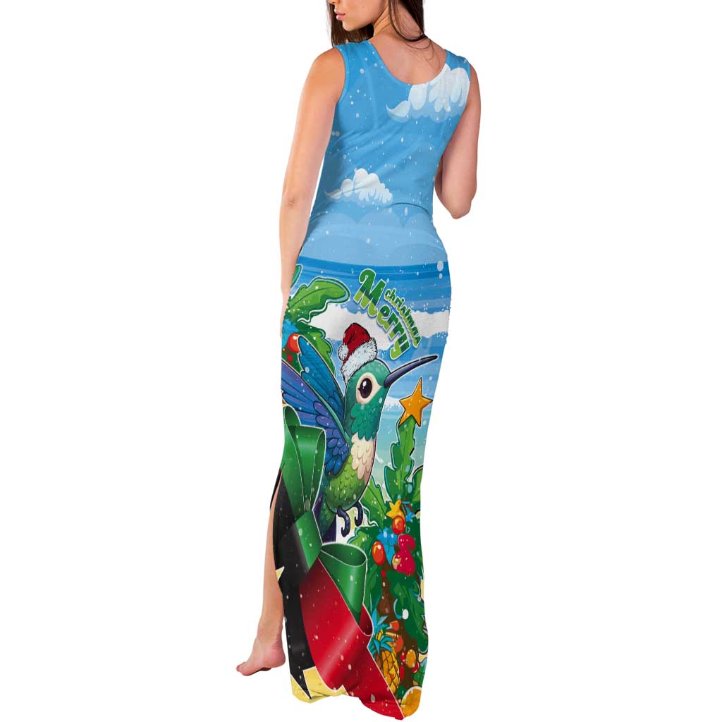 Martinique Christmas Tank Maxi Dress Santa Hummingbird - Wonder Print Shop
