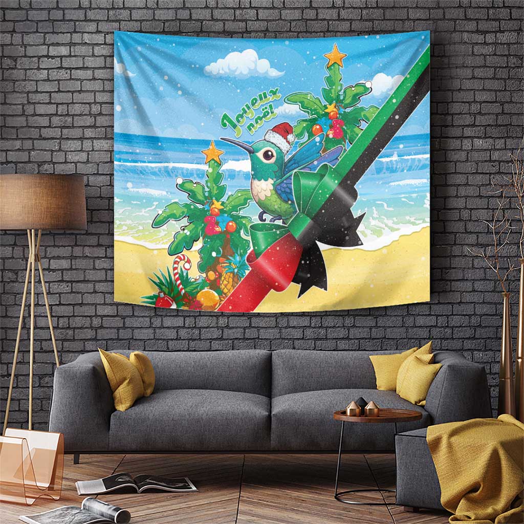 Martinique Christmas Tapestry Santa Hummingbird - Wonder Print Shop