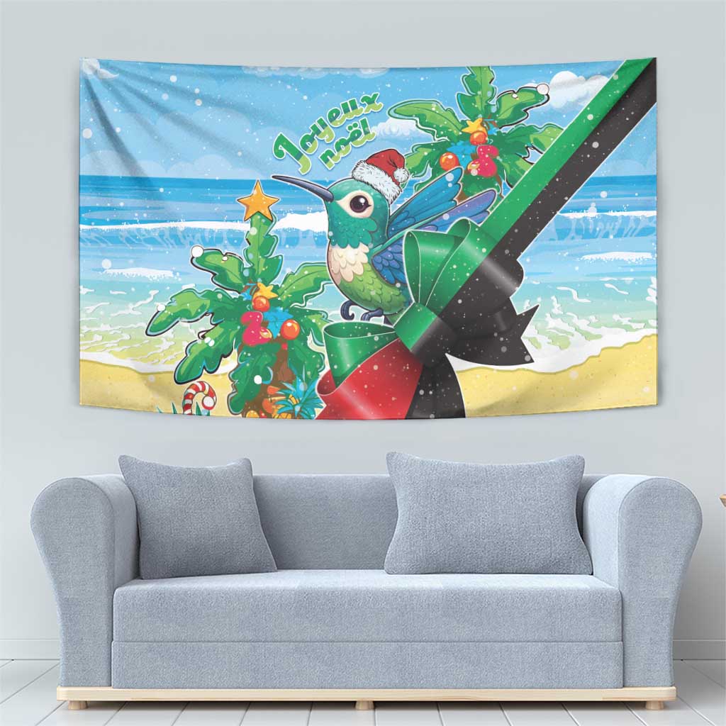 Martinique Christmas Tapestry Santa Hummingbird - Wonder Print Shop