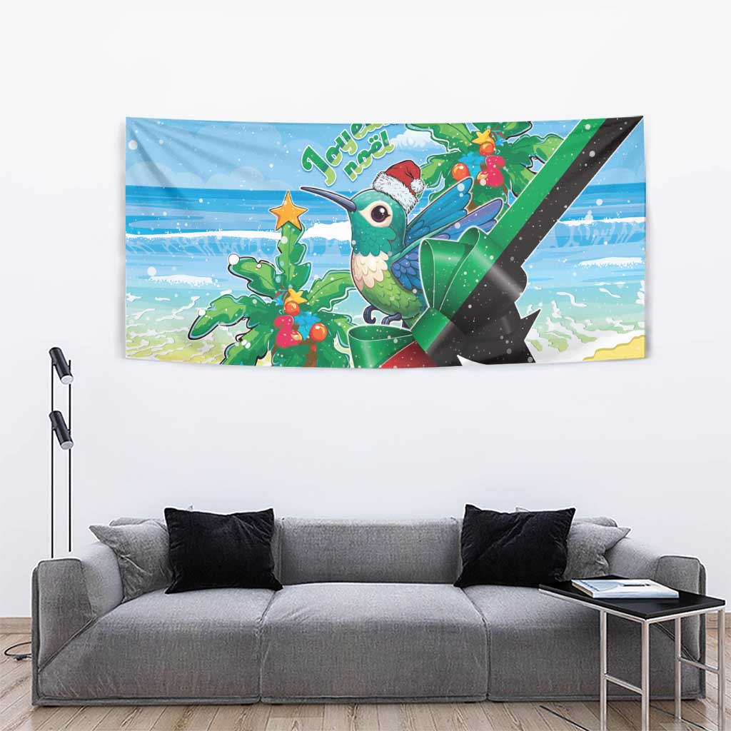 Martinique Christmas Tapestry Santa Hummingbird - Wonder Print Shop