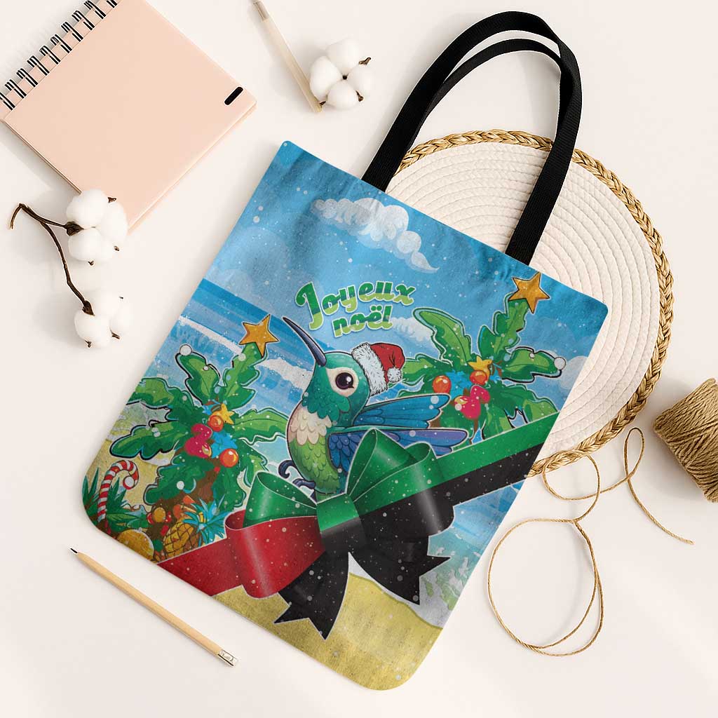 Martinique Christmas Tote Bag Santa Hummingbird - Wonder Print Shop